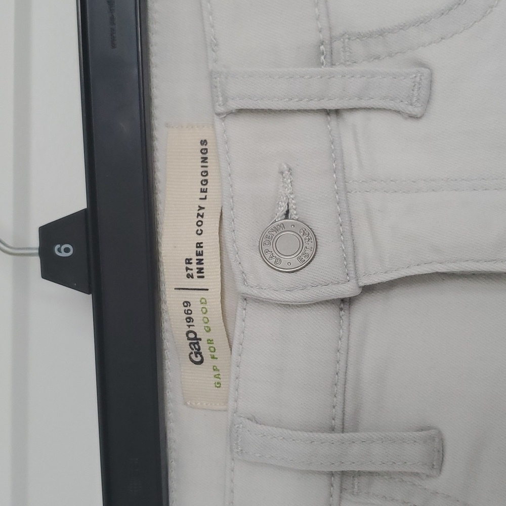 Gap white/gray wash Jean leggings - Picture 3 of 4